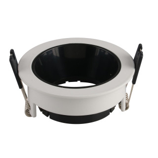 PROJECTEUR ALUMINIUM ROND BLANCNOIR RÉFLECTEUR GU10-SOCKET IP20 MAX-35W