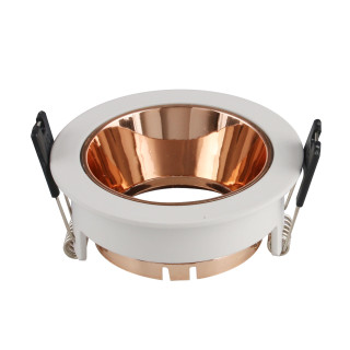 PROJECTEUR ALUMINIUM ROND BLANCRG-REFLECTEUR GU10-SOCKET IP20 MAX-35W