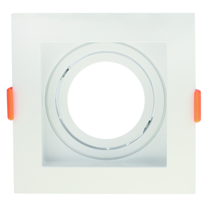 PROJECTEUR PLASTIQUE CARRÉ BLANC GU10-SOCKET IP20 MAX-35W