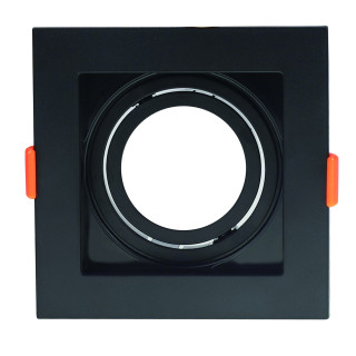 PROJECTEUR PLASTIQUE CARRÉ NOIR GU10-SOCKET IP20 MAX-35W