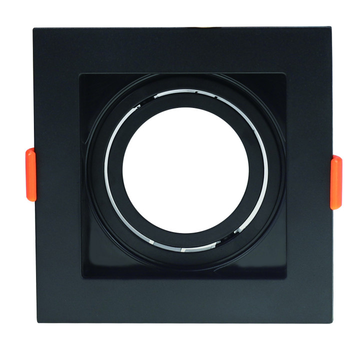 PROJECTEUR PLASTIQUE CARRÉ NOIR GU10-SOCKET IP20 MAX-35W