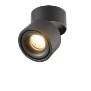 LED SURFACE MOUNT spot encastré 12W 80LM/W BLACK 3000K BRIDGELUX-CHIP ADJUSTABLE