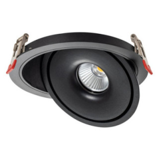 LED COB 15W spot encastré ROND ROTATIF NOIR AC85-265V 100LM/W CCT - BRIDGELUX