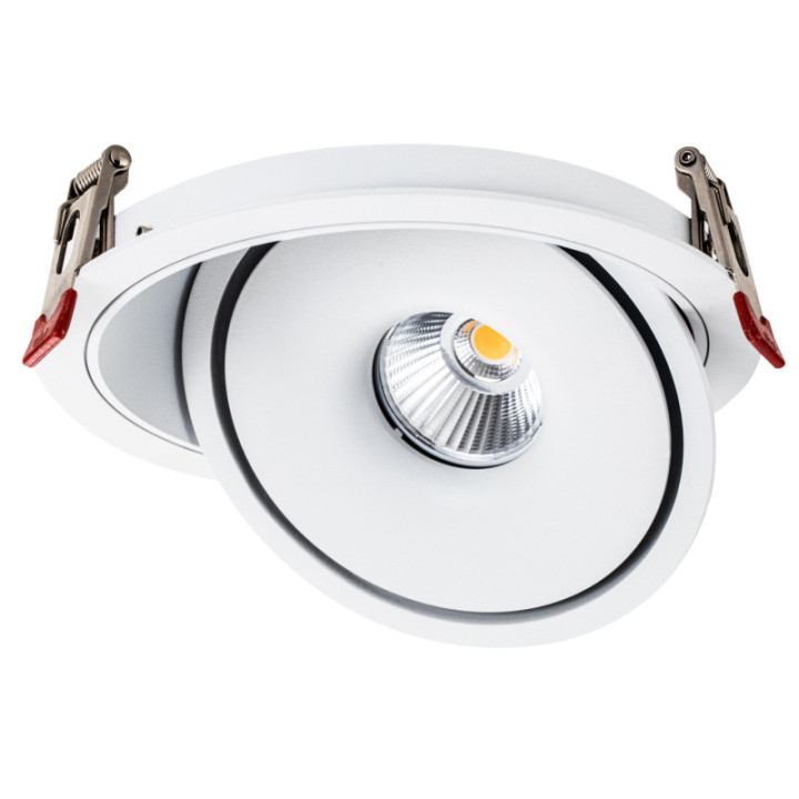 LED COB 30W spot encastré ROND ROTATIF BLANC AC85-265V 100LM/W CCT - BRIDGELUX