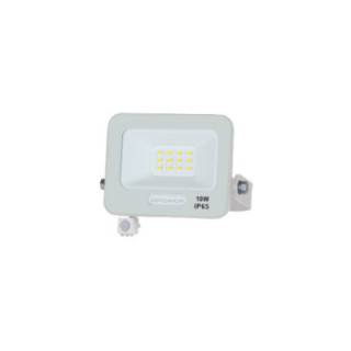 LED SMD FLOODLIGHT WHITE 10W 90lm/W AC180-265V 120° IP65 6000K + détecteur - 15cm CABLE