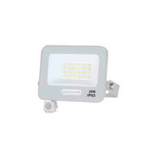 LED SMD FLOODLIGHT WHITE 20W 90lm/W AC180-265V 120° IP65 4000K + détecteur - 15cm CABLE