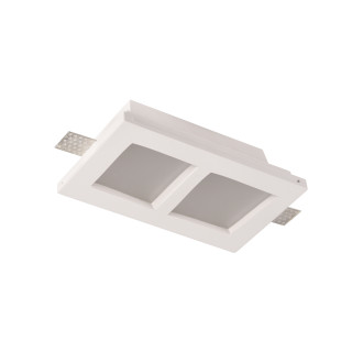 PLAFONNIER SANS GARNITURE ENCASTRÉ GYPSE CARRÉ DÉPOLI 2*GU10-SOCKET MAX-10W