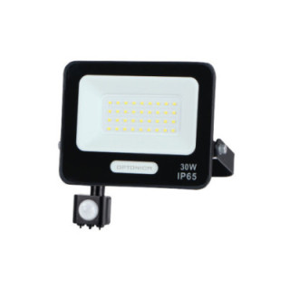 LED SMD FLOODLIGHT BLACK 30W 90lm/W AC180-265V 120° IP65 6000K + détecteur - 15cm CABLE