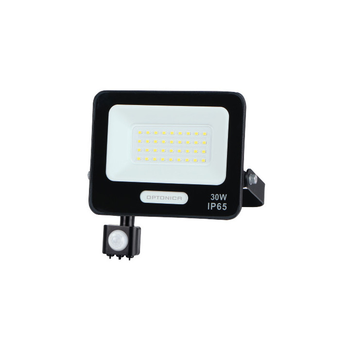 LED SMD FLOODLIGHT BLACK 30W 90lm/W AC180-265V 120° IP65 4000K + détecteur - CABLE 15cm