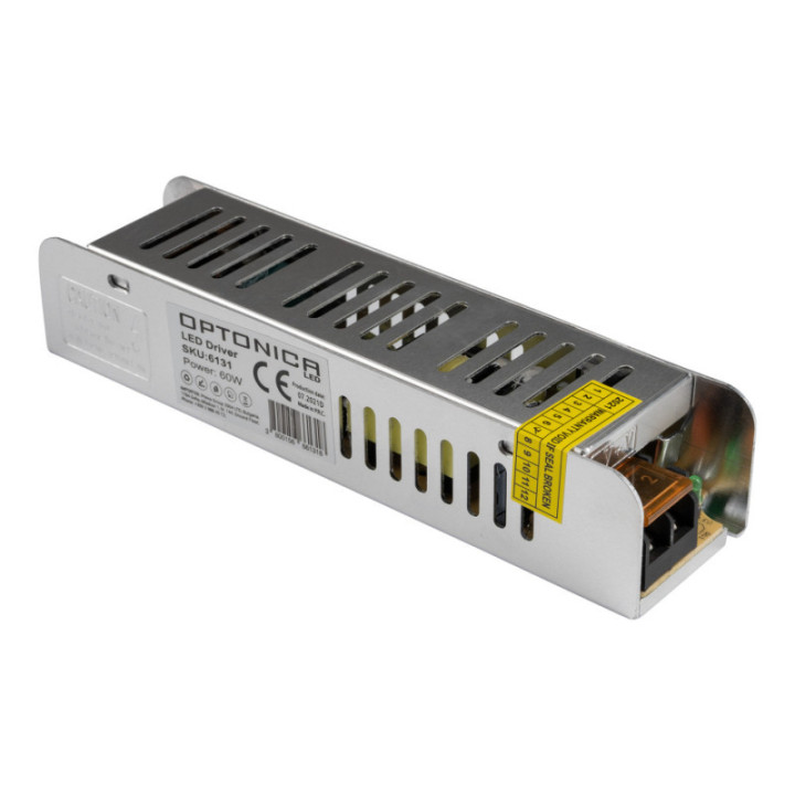 BARRETTE LED SLIM ALIMENTATION 60W 12V 5A - METAL