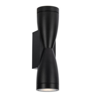 LAMPE MURALE ALUMINIUM NOIR CORPS IP54 2*GU10 PRISE AC220-240V