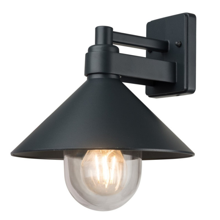 LAMPE MURALE ALUMINIUM NOIR CORPS IP44 1*E27 PRISE AC220-240V