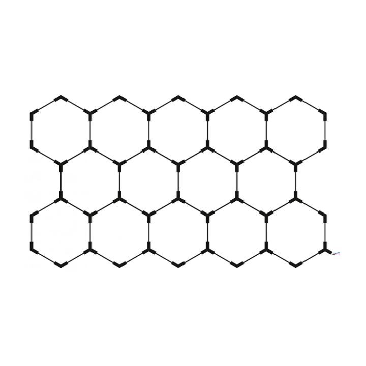 JEU DE LUMIÈRES HEXAGONALES 14HEXS 456W 120LM/W 165-265V AVEC ACCESSOIRES