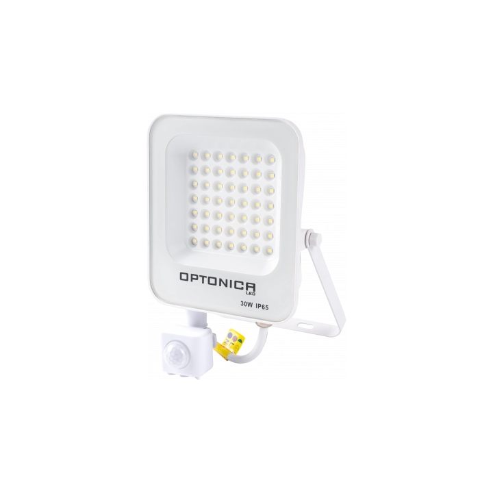 LED SMD FLOODLIGHT WHITE 30W 2700LM AC220-240V 90° IP65 4500K + détecteur
