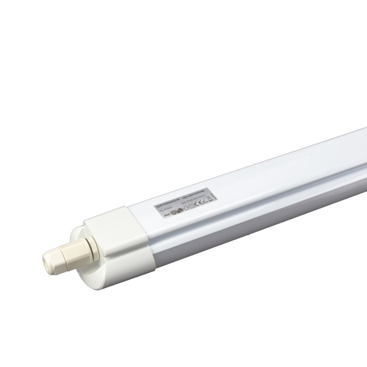 36W LED LIGHT FITTING 125cm 6000K - FLICKER FREE WITH FAST M12 CABLE GLAND