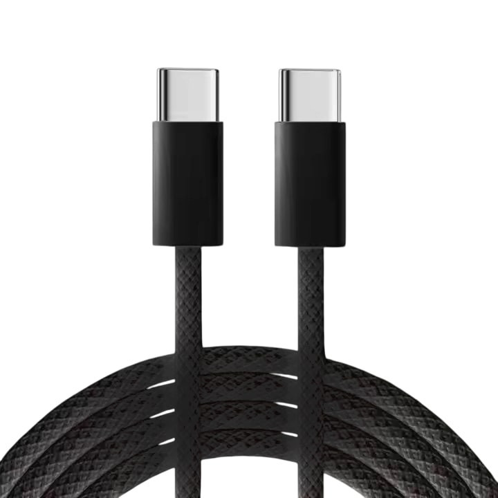 CÂBLE 1M TYPE-C VERS TYPE-C 3A NOIR