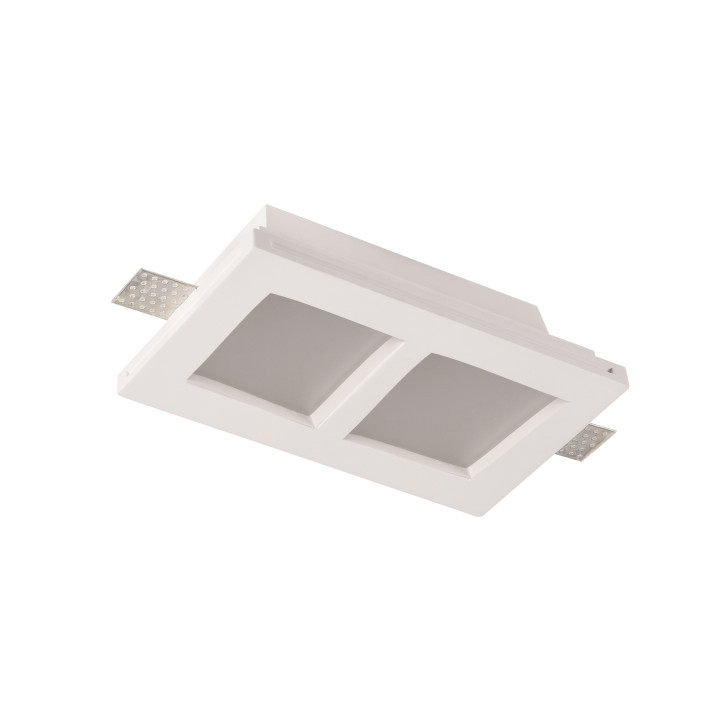 PLAFONNIER SANS GARNITURE ENCASTRÉ GYPSE CARRÉ DÉPOLI 2*GU10-SOCKET MAX-10W