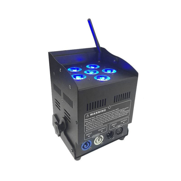 !6*10W RGBWA+UV 6IN1 BATTERY LED PAR LIGHT