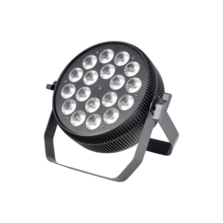 WL Power In/Out LED Slim plat PAR Can 18x 10W RGBWA+UV 6 in 1LED