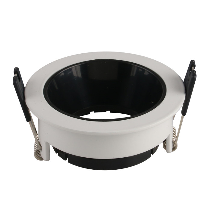PROJECTEUR ALUMINIUM ROND BLANCNOIR RÉFLECTEUR GU10-SOCKET IP20 MAX-35W