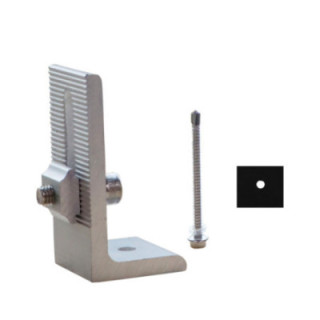 Pieds en L avec M8*25mm+coussinets en caoutchouc+vis