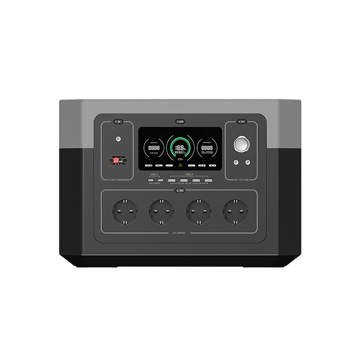 CENTRALE ÉLECTRIQUE PORTABLE 2000W/2096WH(46.8V/48MAH)