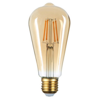 LED CANDLE ST64 8W 700LM 2500K E27 220-240V GOLDEN GLASS