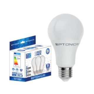 LED BULB A60 E27 10W 806LM RA80 AC175-265V 4500K - 3PCS/BOX