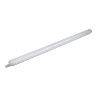 LED WATERPROOF LIGHT FIXTURE IP65 120CM 40W 110LM/W 6000K - STAINLESS STEEL CLIPS WITH CONNECTOR CABLE GLAND