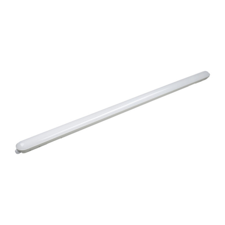 LED WATERPROOF LIGHT FIXTURE IP65 120CM 40W 110LM/W SENSOR 6000K - STAINLESS STEEL CLIPS WITH CONNECTOR CABLE GLAND