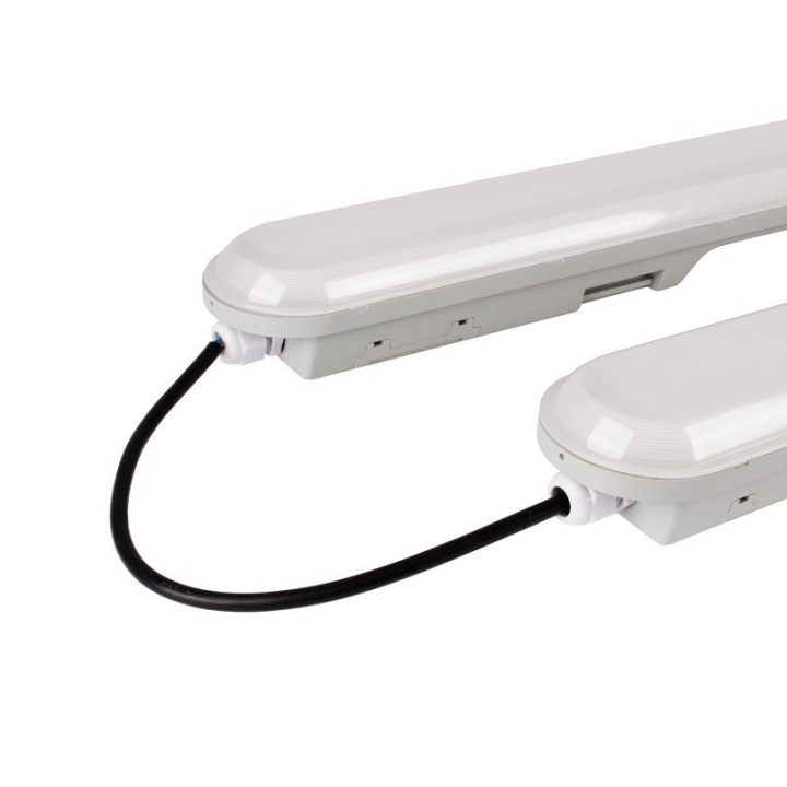 LED WATERPROOF LIGHT FIXTURE IP65 120CM 40W 4400LM SENSOR 6000K - LINKABLE