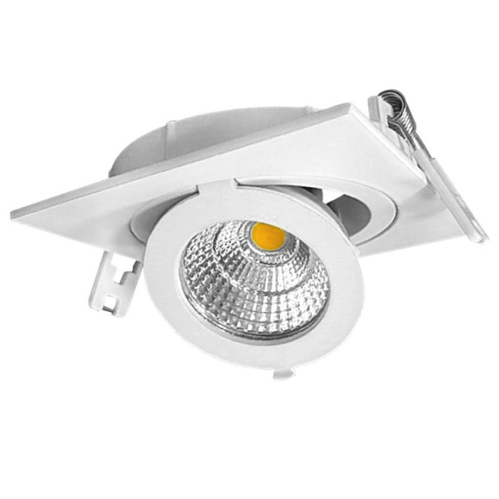 12W LED COB DOWNLIGHT SQUARE, ADJUSTABLE, 2700K