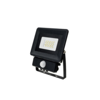 LED SMD FLOODLIGHT BLACK 20W AC170-265V 100° IP65 2700K - WITH SENSOR