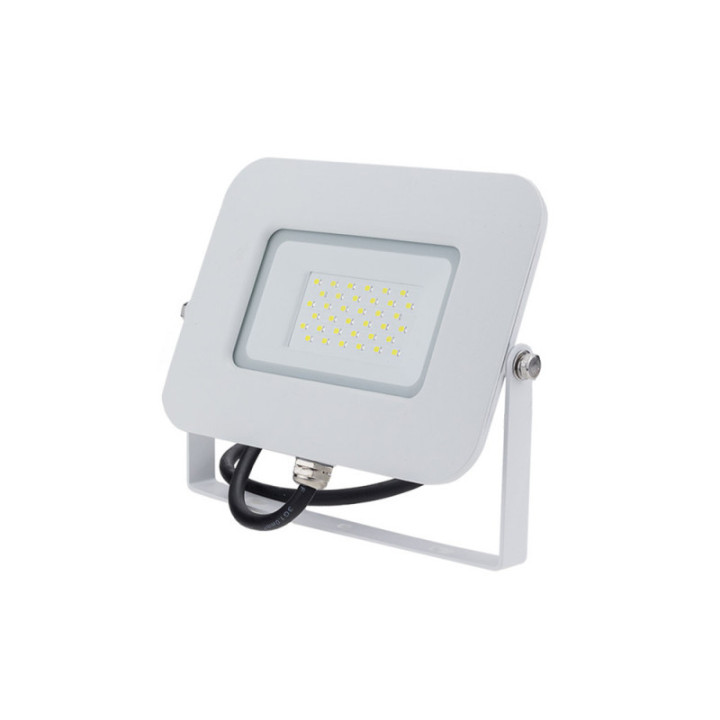 LED SMD FLOODLIGHT WHITE EPISTAR 30W AC170-265V 150° IP65 2800K 70CM CABLE