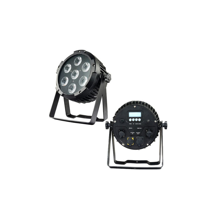 !7*12W RGBWA+UV 6IN1 LED PAR- BATTERY WIRELESS IP54
