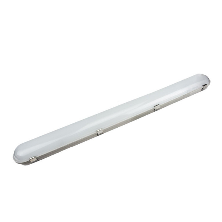 Réglette LED étanche IP65 120 cm 40 W 95 lm/W 6000 K - clips inox et