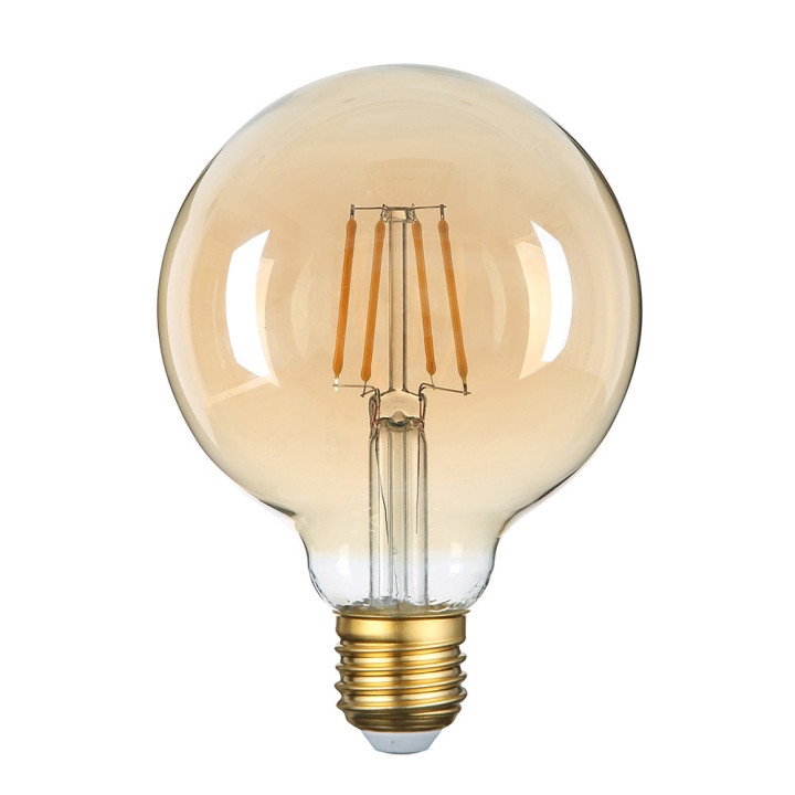 AMPOULE LED G95 4 W, 400 lm, 2500 K, AC220-240 V, E27, VERRE DORÉ