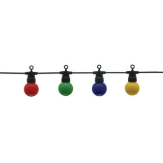 GUIRLANDE LUMINEUSE EXTÉRIEURE NOIRE AVEC AMPOULES COLORÉES 10PCSG45 IP65 8M