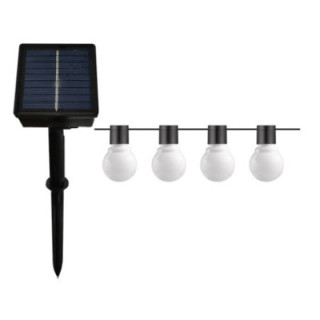 GUIRLANDE LUMINEUSE SOLAIRE 7M+2MCÂBLE DALIMENTATION 2800K 4.5V MILKY