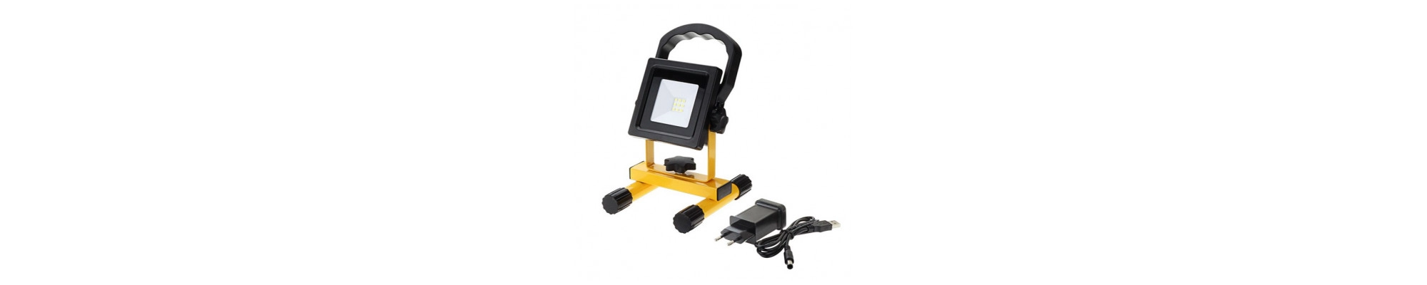 Projecteurs D'extérieur À Led Smd Rechargeables Et Lampe De Travail Avec Poignée Pliée | Optonica LED