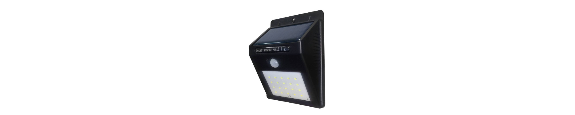 LAMPE SOLAIRE MURALE ALUMINIUM NOIR IP54 0.75W 6000K 5.5V