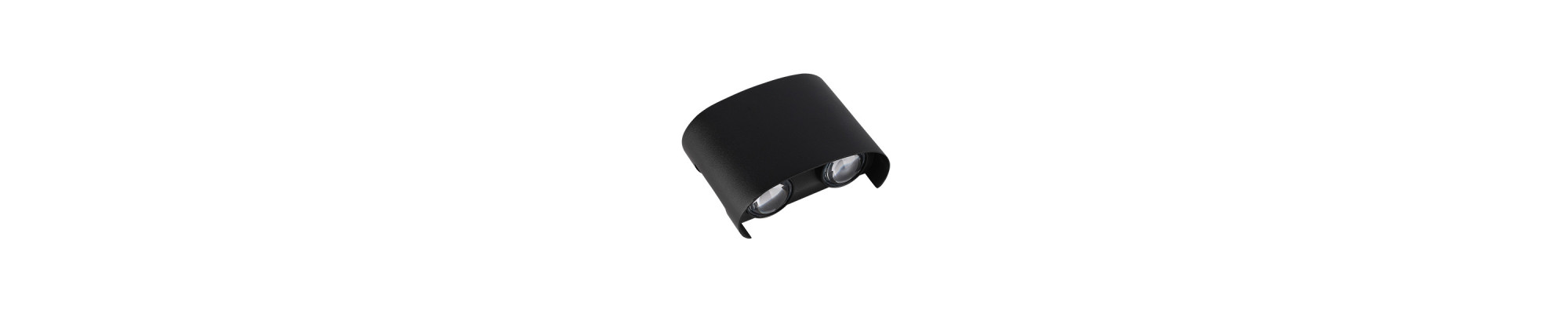 APPLIQUE LED AC220-240V 4W IP65 340LM BLACK BODY 3000K - ALUMINIUM