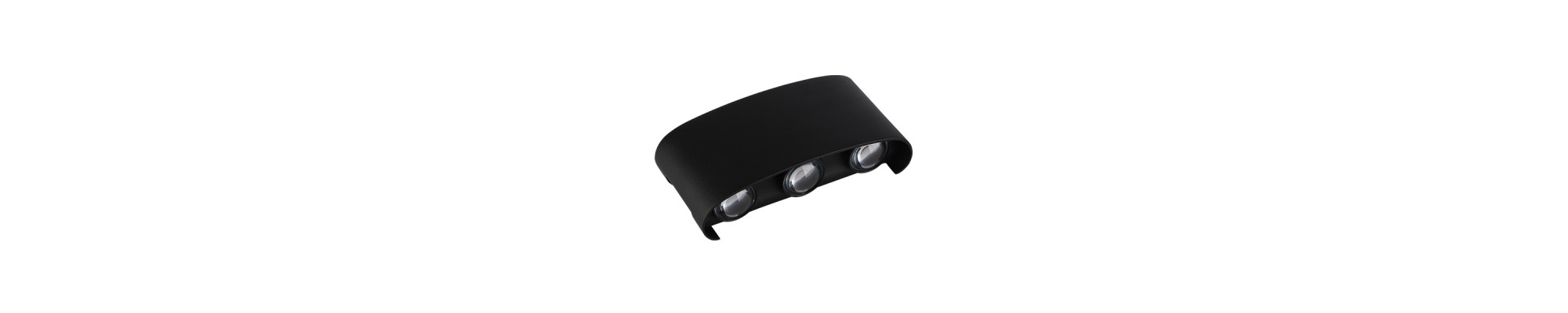 APPLIQUE LED AC220-240V 6W IP65 570LM BLACK BODY 3000K - ALUMINIUM