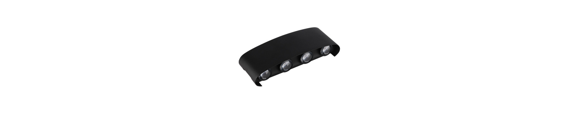 APPLIQUE LED AC220-240V 8W IP65 710LM BLACK BODY 3000K - ALUMINIUM