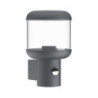 LAMPE MURALE ALUMINIUM CLAIR PC E27 SOCKET 220-240V IP54 - PIR détecteur