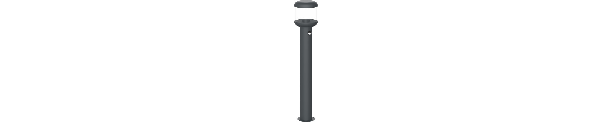 LAMPE PELOUSE ALUMINIUM CLAIR PC E27 SOCKET 220-240V IP54 - PIR détecteur