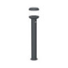 LAMPE PELOUSE ALUMINIUM CLAIR PC E27 SOCKET 220-240V IP54 - PIR détecteur