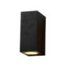 LAMPE MURALE ALUMINIUM NOIR CORPS IP54 2*GU10 PRISE AC220-240V