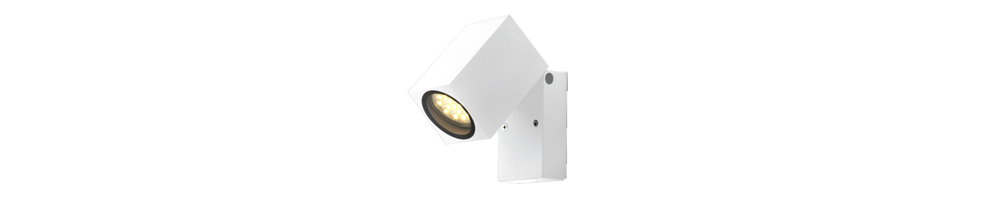 LAMPE MURALE ALUMINIUM CORPS BLANC IP44 GU10 PRISE AC220-240V