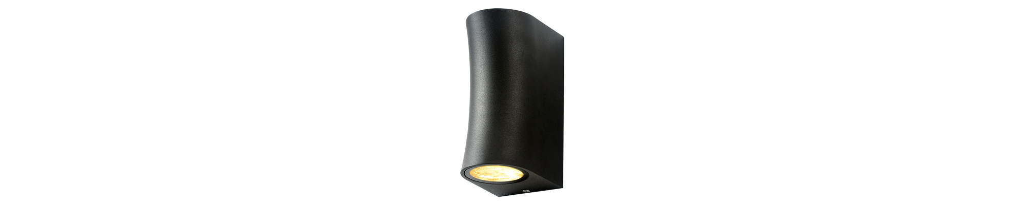 LAMPE MURALE ALUMINIUM NOIR CORPS IP44 2*GU10 PRISE AC220-240V